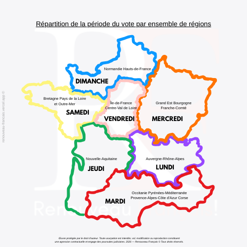Carte des votes sur une semaine